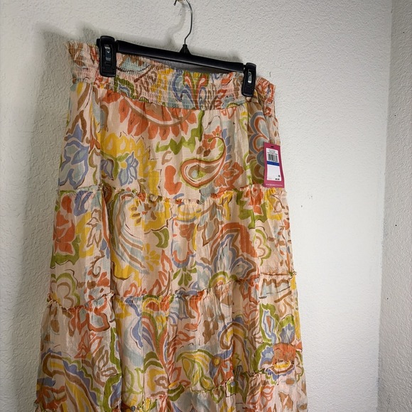 NWT$89 Vince Camuto Size XL Womens Bohemian Resort Skirt With Liner Lightweight - Picture 3 of 10